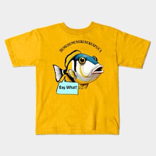 Aloha Vibes: Hawaii State Fish Reef Triggerfish Funny Tee Kids T-Shirt